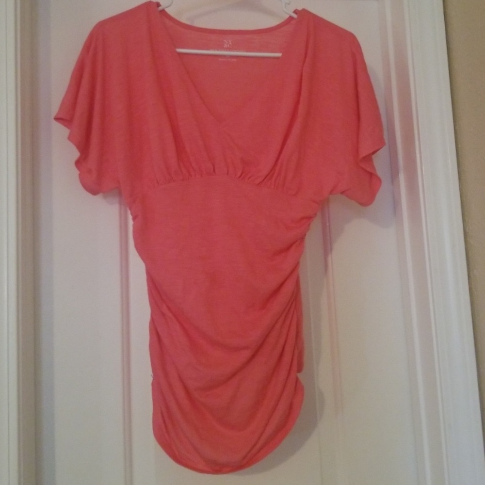 New York and Company XS CUTE Pink Short Sleeve Top